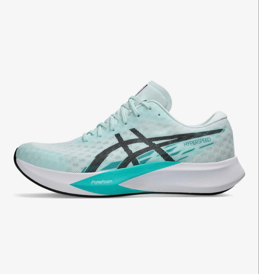 レアASICS レディース　メンズ　緑　ミント　陸上　マラソン　大会　軽い　紐