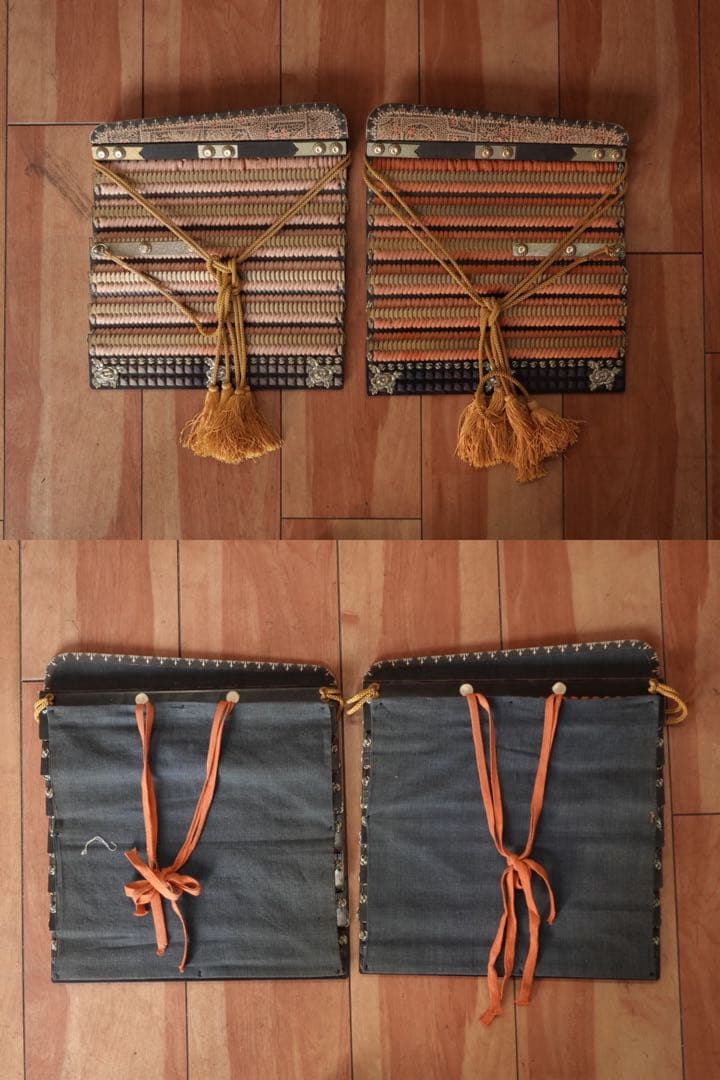 送料無料 等身大 現代甲冑 鎧 黒胴当世素掛 緋縅 具足一式 日本製 鎧立て付