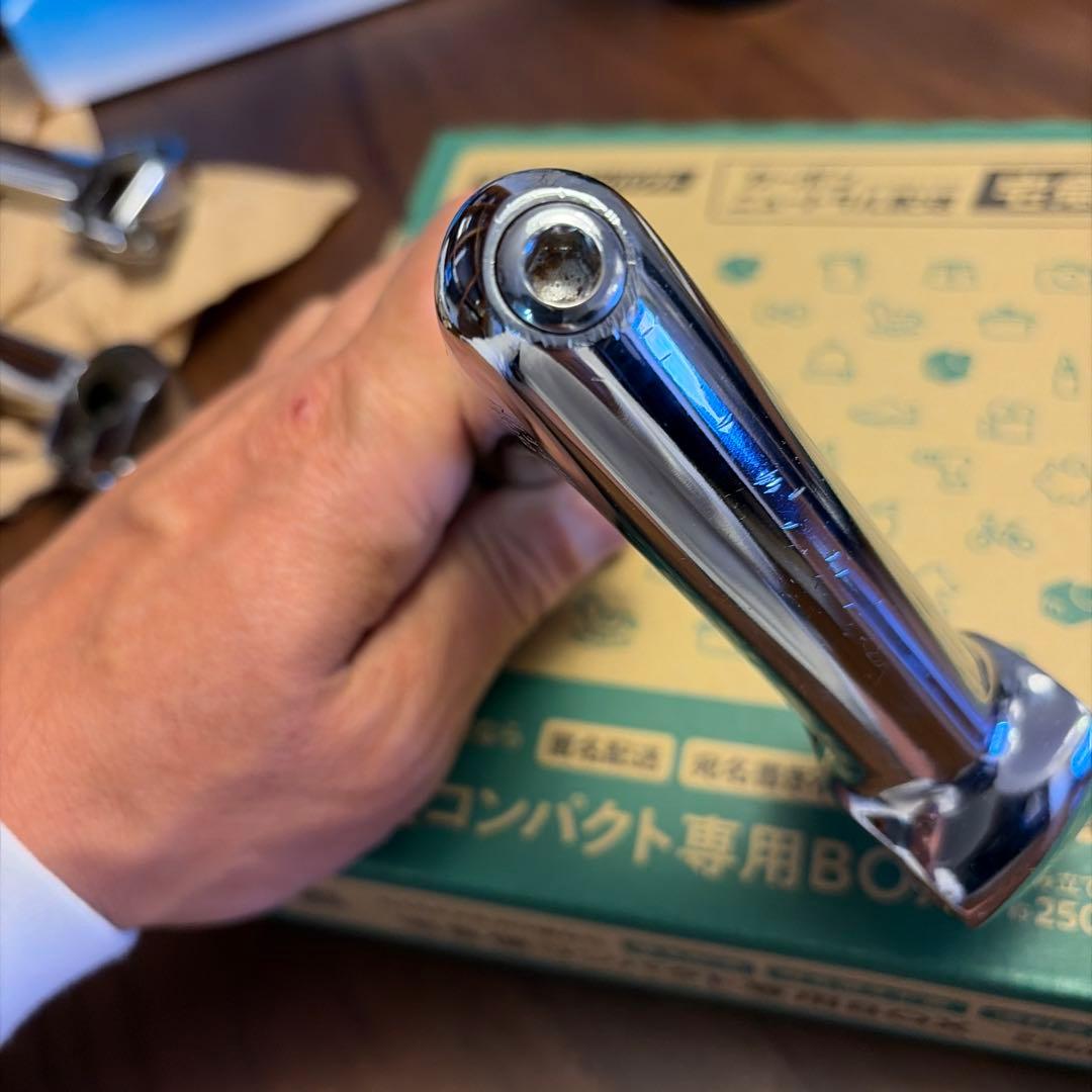 L字型 クローム ステム クランプ付き NITTO 100