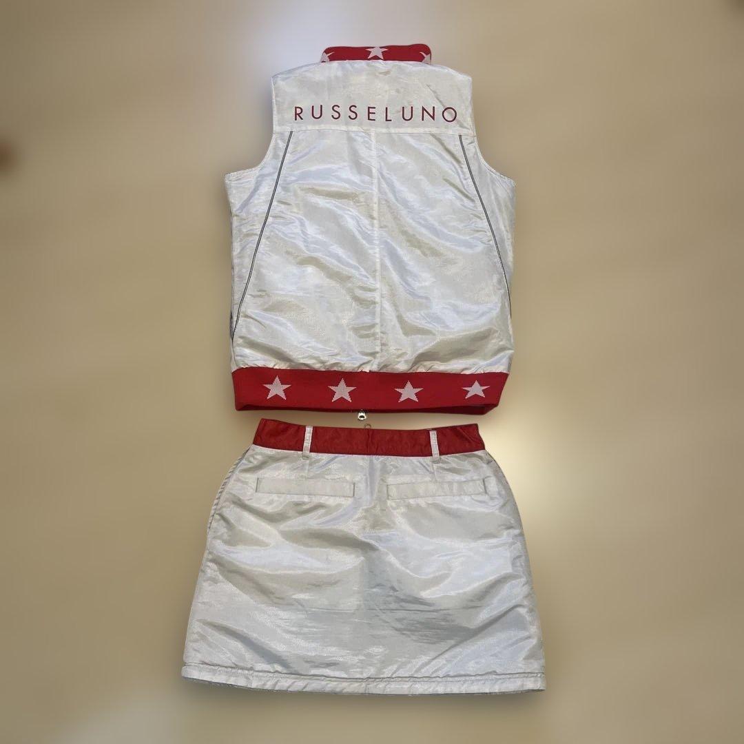 値下げ！ラッセルノ　リバーシブル中綿ベスト スカート上下セット