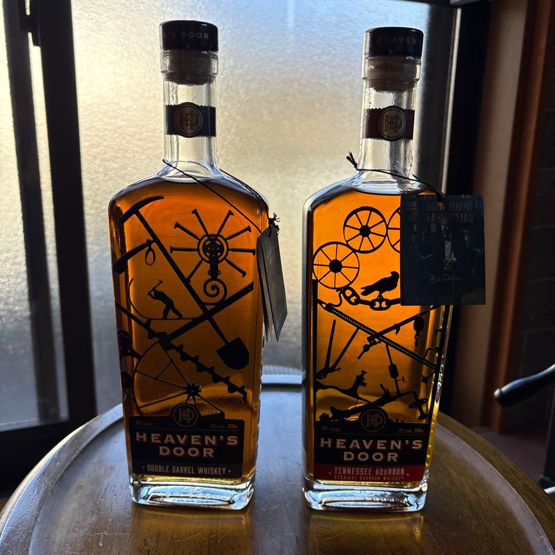 ボブ・ディラン　ヘヴンズドア　バーボン750ml瓶2本セット　オリジナルボトル