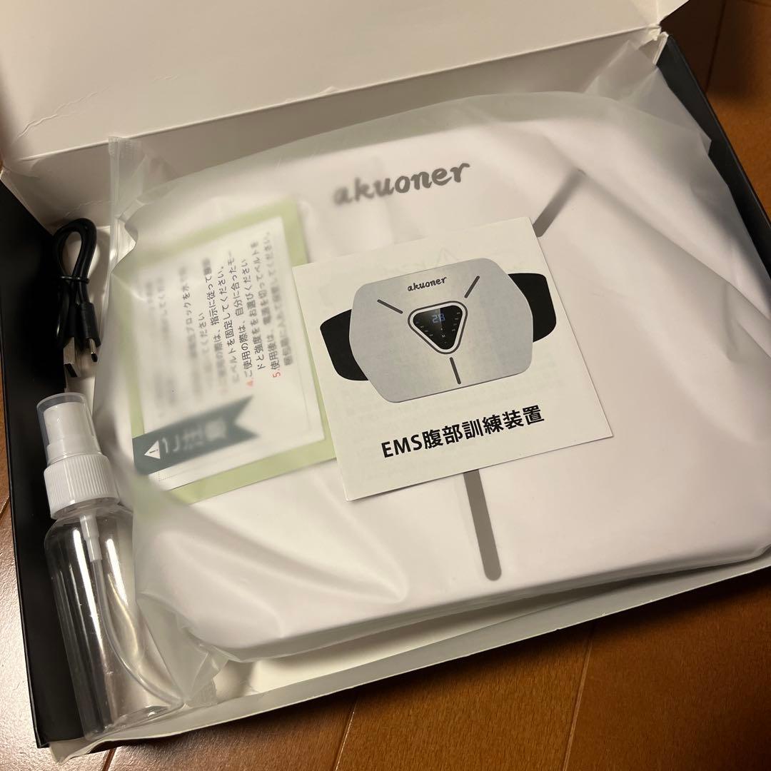 EMS腹筋ベルト ジェルシート不要 6腹筋パッド 3Dフローティング 8種モード