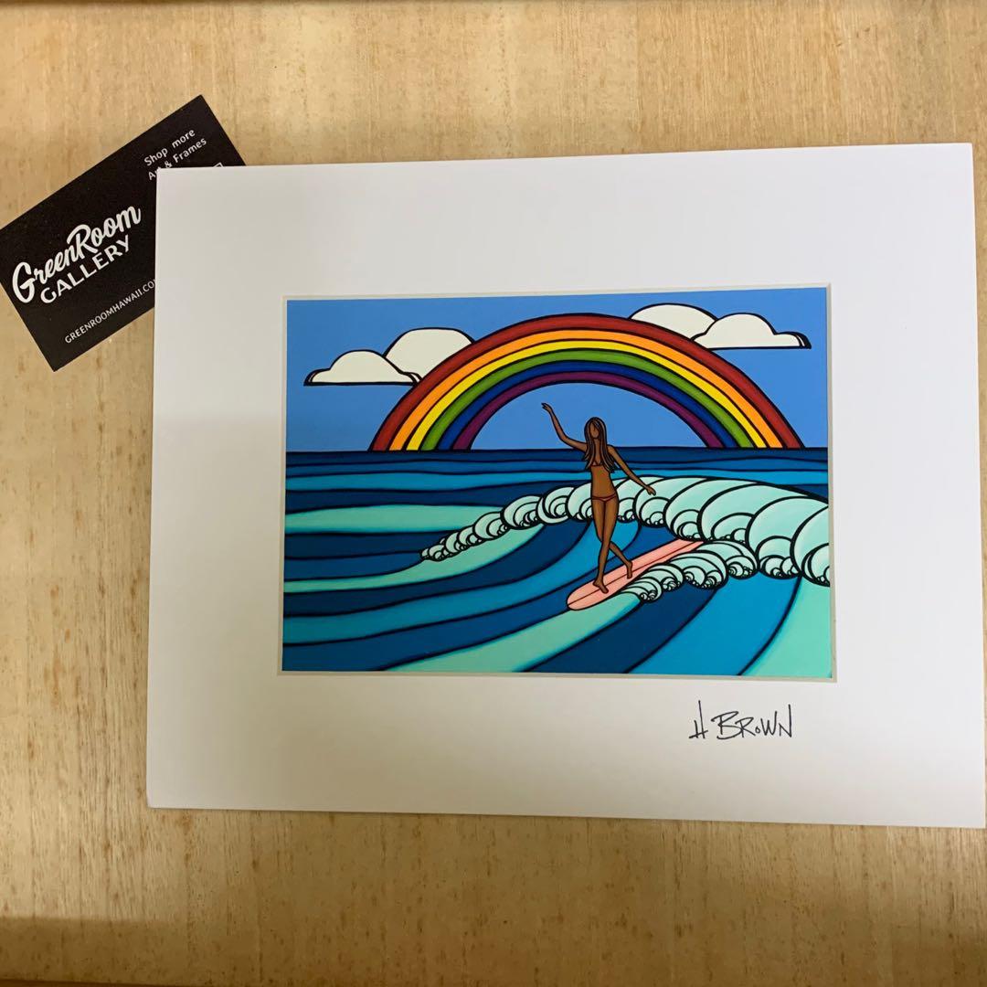 heatherbrownプリント絵画（新品）RainbowSurf