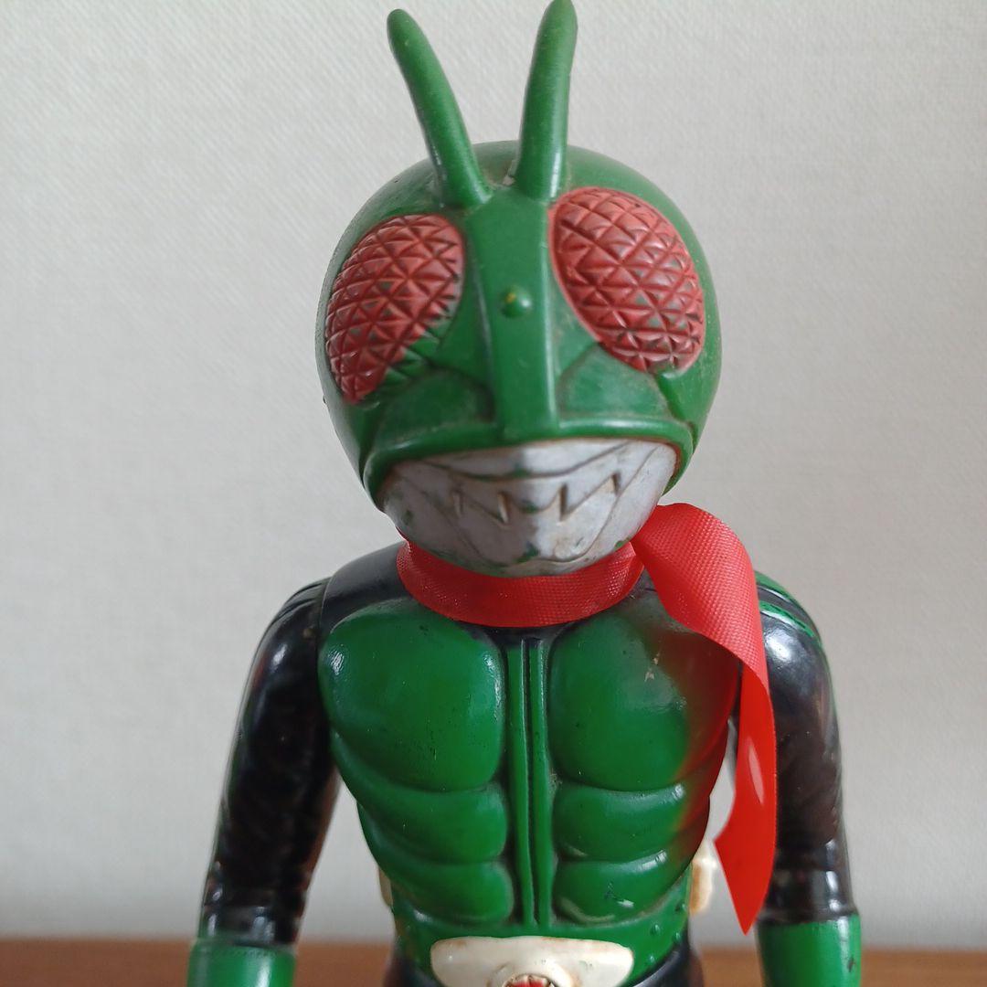 当時もの　旧バンダイ社製　仮面ライダー１号＆２号　希少ソフビフィギュア２体セット