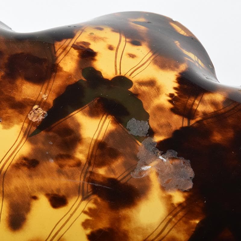 鼈甲製　金蒔絵　蝶文　輪花皿　菓子器　D　7592