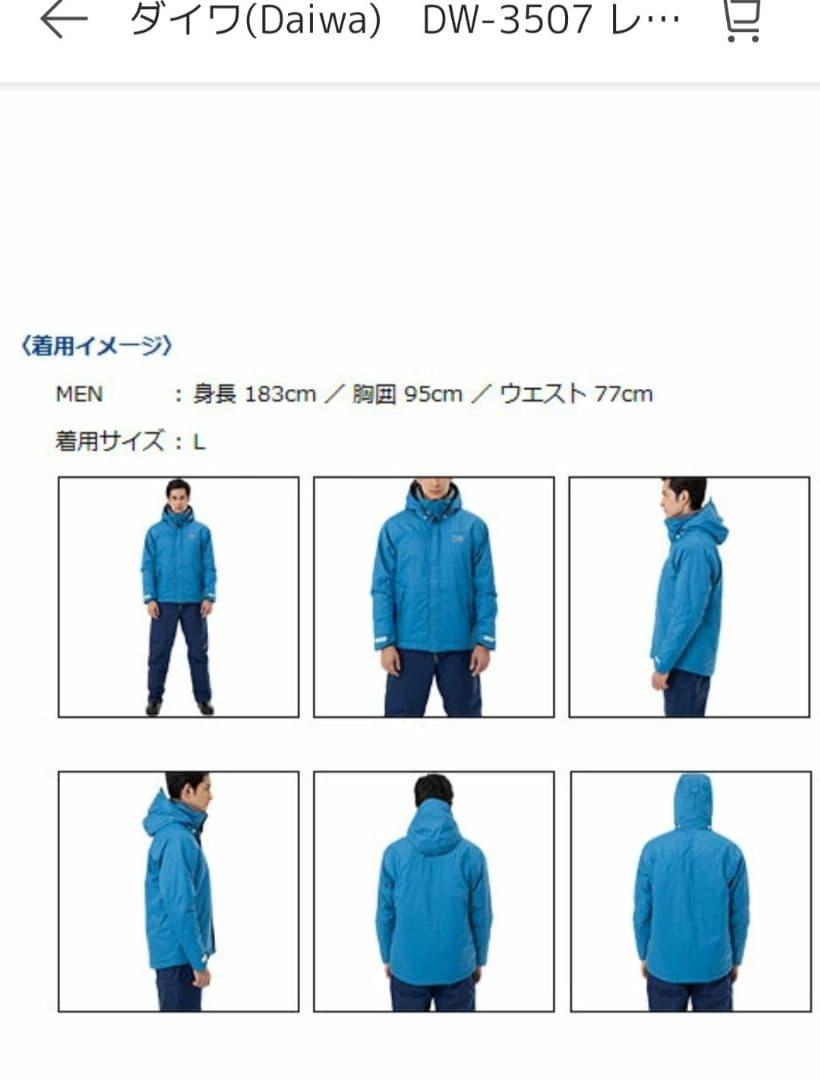 DAIWA　レインマックス　サイズL　ハイロフトウィンタースーツ紫