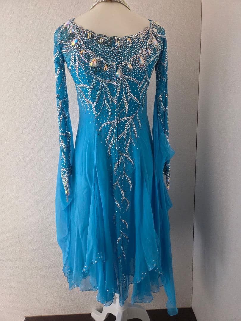 スタンダードドレス ブルー ボールルーム 社交ダンス