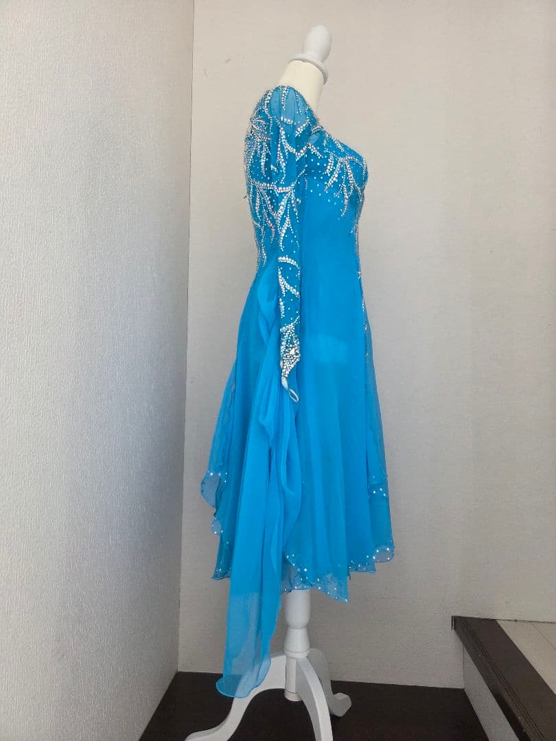 スタンダードドレス ブルー ボールルーム 社交ダンス