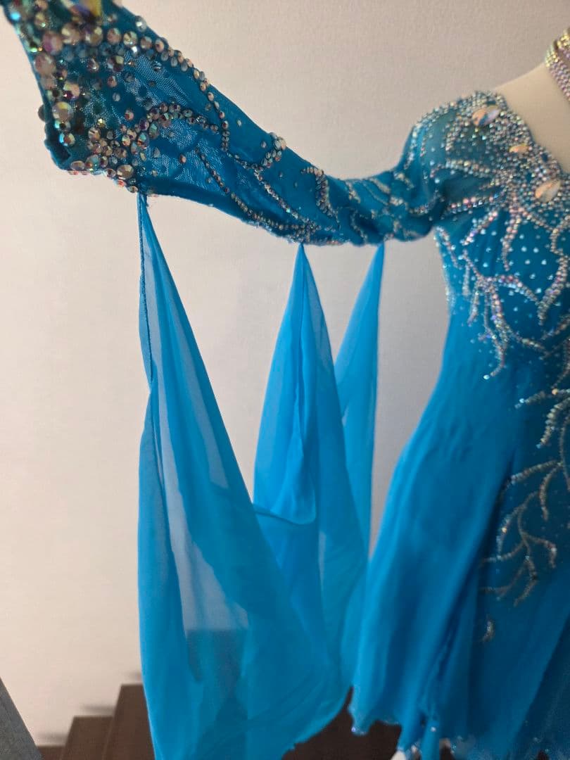 スタンダードドレス ブルー ボールルーム 社交ダンス