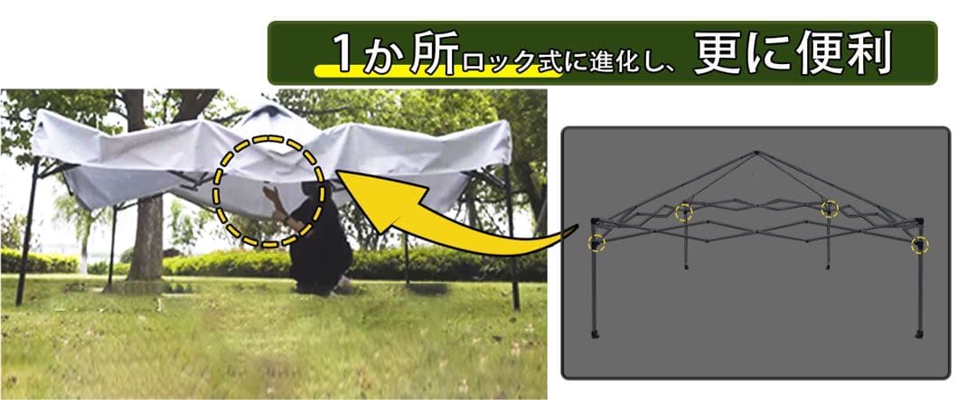 タープテント 3m×3m【センターロック/キャスターバッグ】