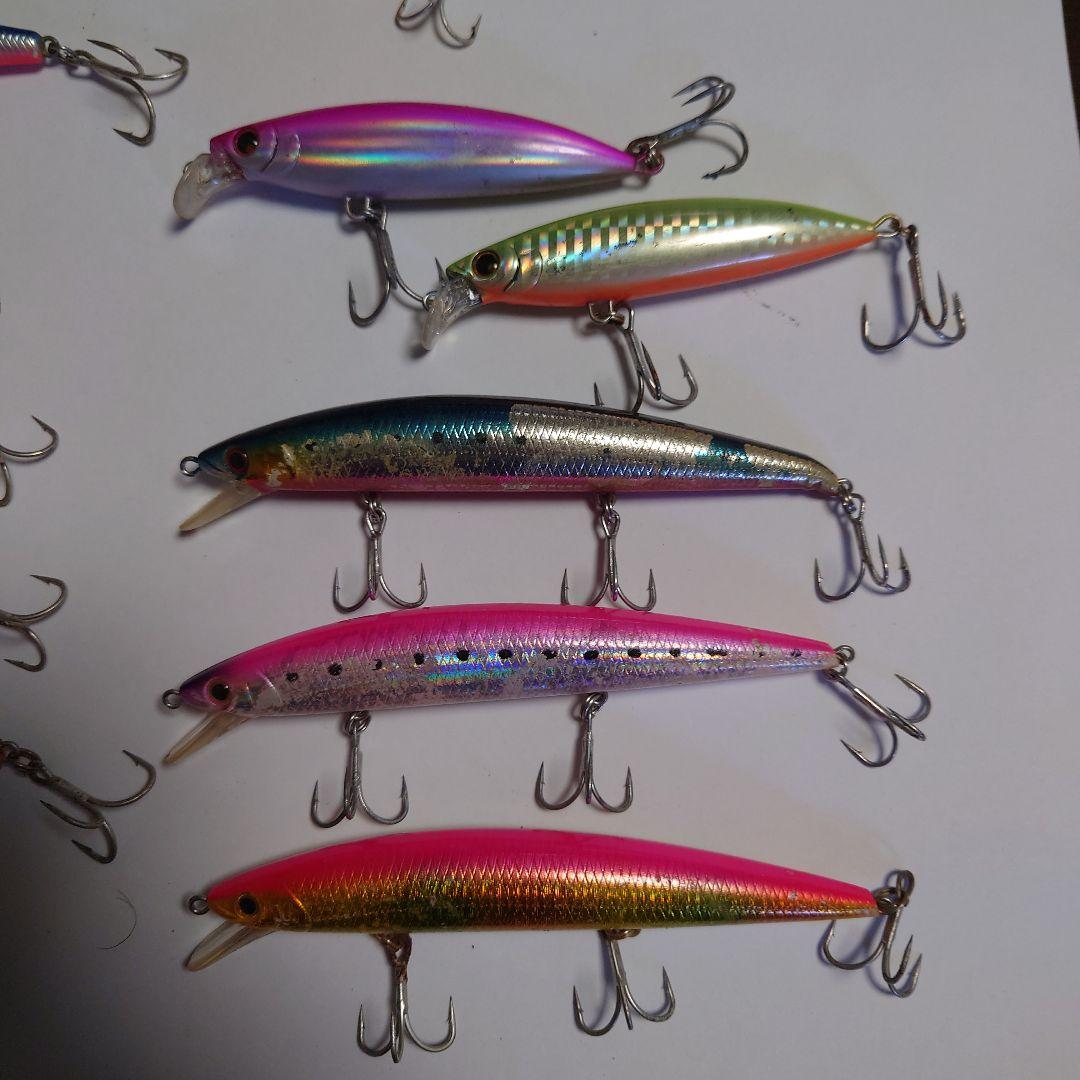 ジャンク品　サーフ系ミノー 27本セット【替えフック・リング付】