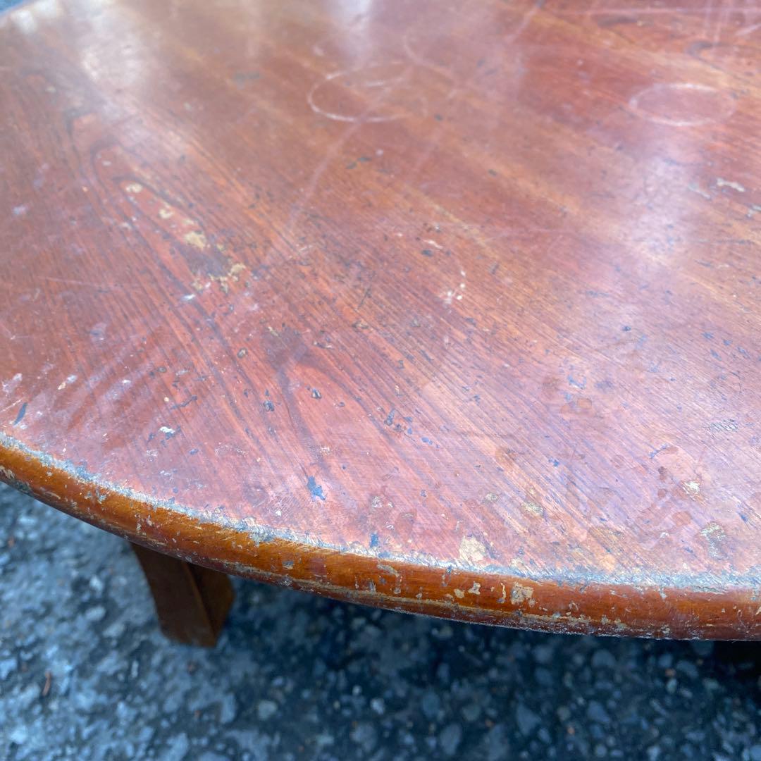 昭和の食卓 天然木 ちゃぶ台 丸テーブル 円卓 和を演出 直径 74㎝