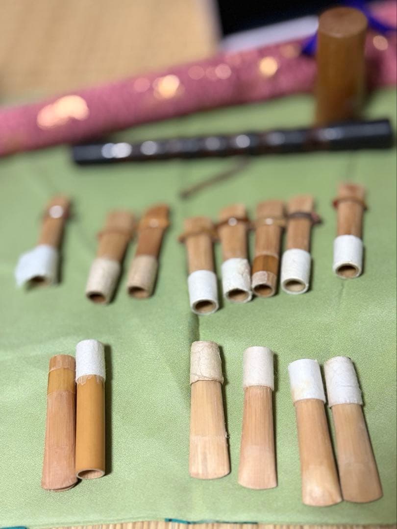 a*n様 篳篥 本管　煤竹　/盧舌12本付き