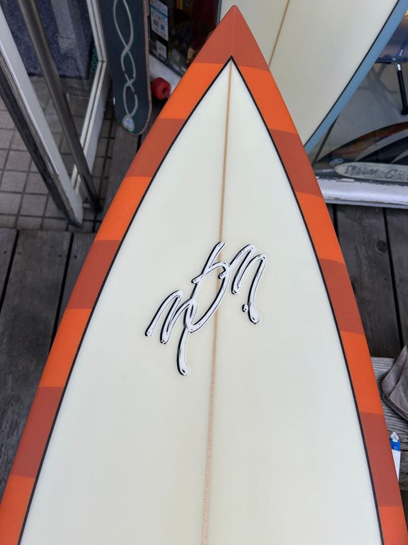 新品303サーフボード 6'0\" 千葉公平シェイプ クアッドフィン　オレンジ