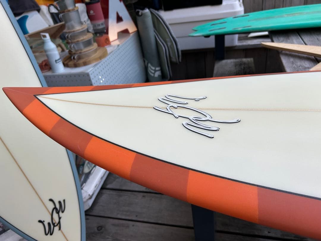 新品303サーフボード 6'0\" 千葉公平シェイプ クアッドフィン　オレンジ