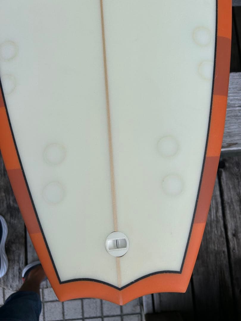 新品303サーフボード 6'0\" 千葉公平シェイプ クアッドフィン　オレンジ