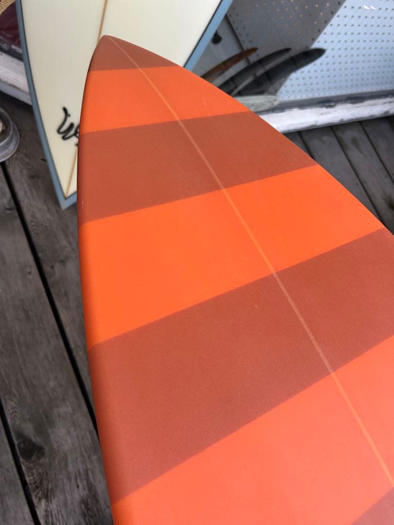 新品303サーフボード 6'0\" 千葉公平シェイプ クアッドフィン　オレンジ