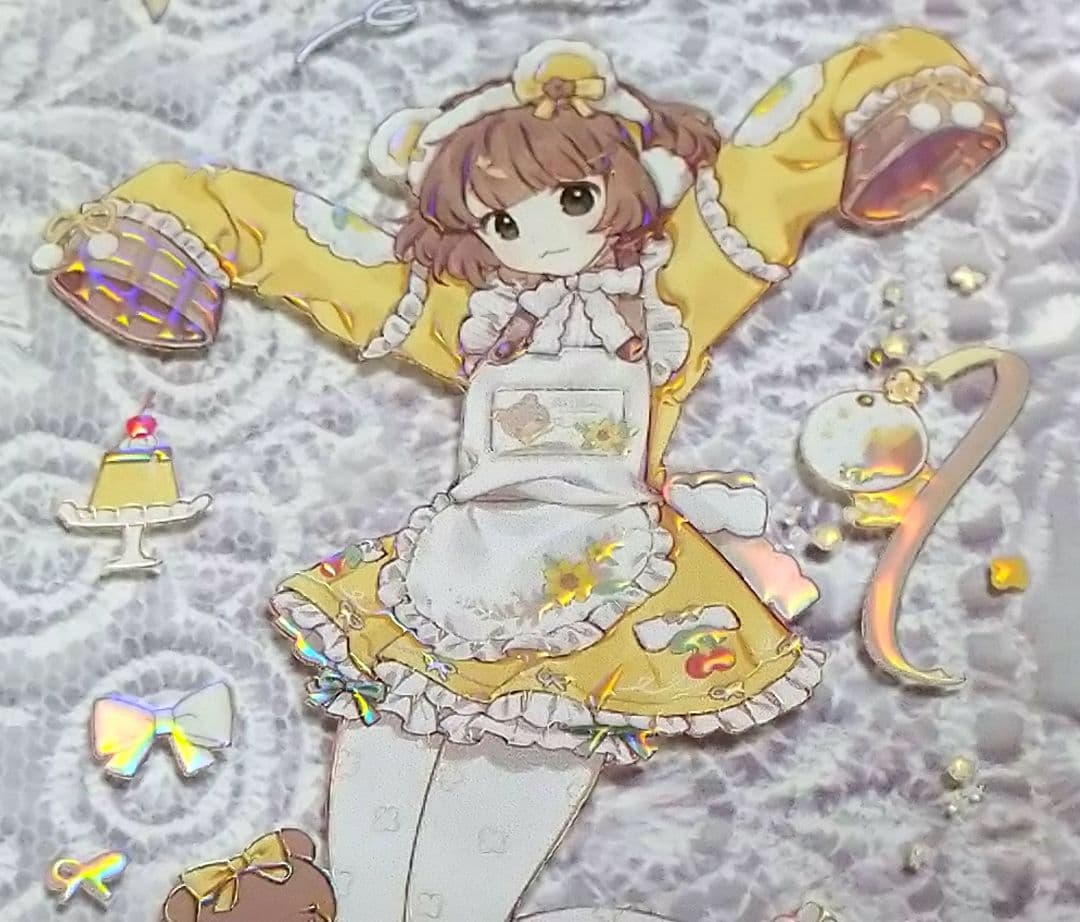 ✩のこり２✩J629＃熊古力(立体虹光)浮光文创切り売り海外人物マステ女の子