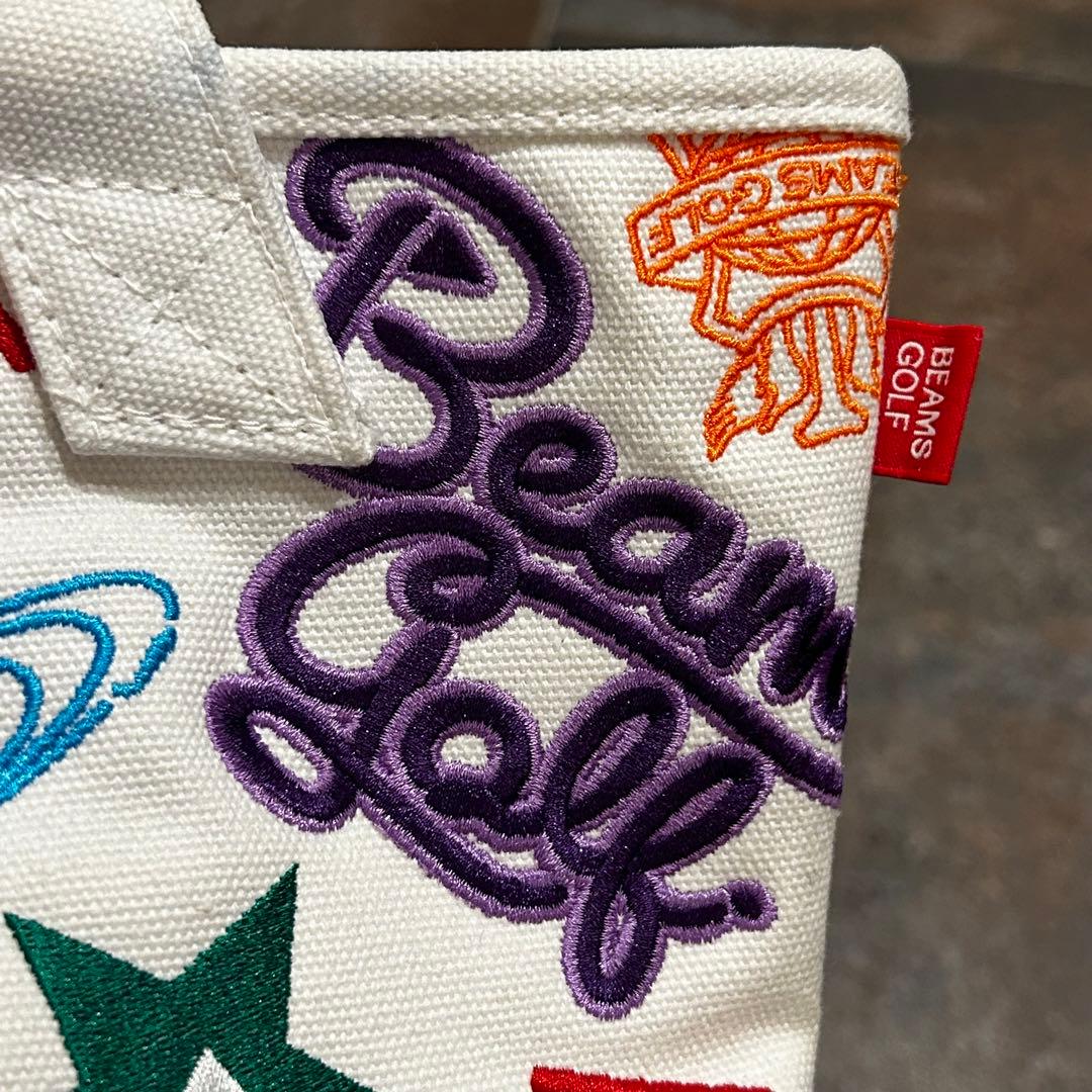 BEAMS GOLF various ロゴ カートバッグ　ホワイト　渋野日向子