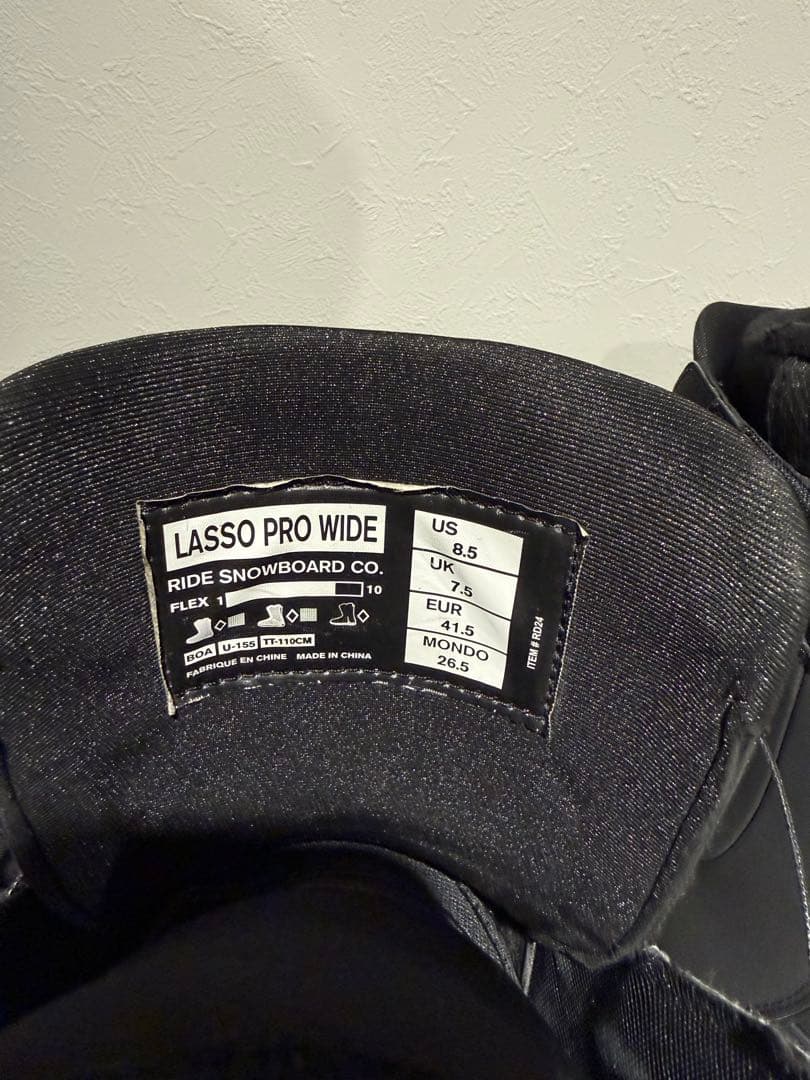 24-25 RIDE LASSO PRO WIDE (黒)26.5cm