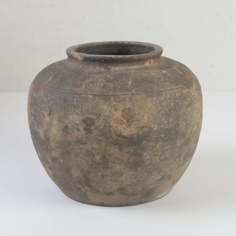 中国　紫砂　朱泥　漢詩刻　壷　時代箱付　V　9807A