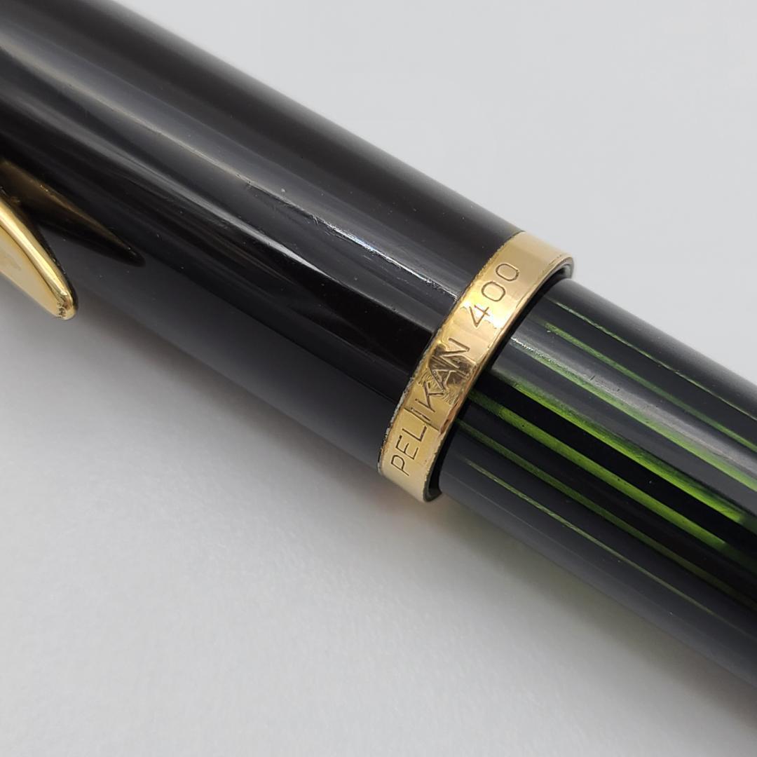 ペリカン 万年筆 400NN M&K M 中字 ブラックストライプ