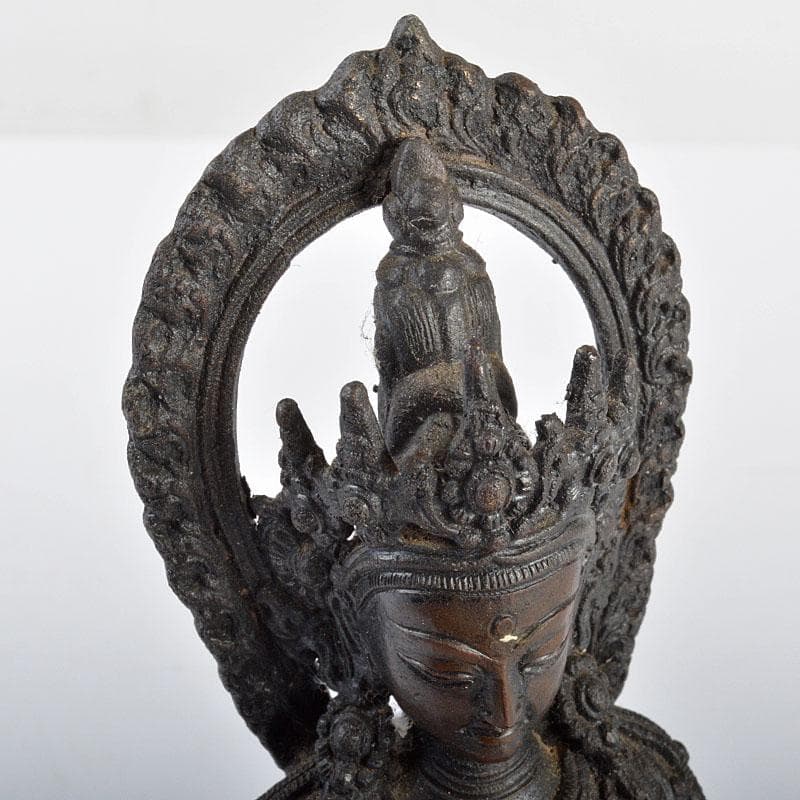 蜜璃　仏教美術　古銅　チベット仏　仏像　置物　C　R4366