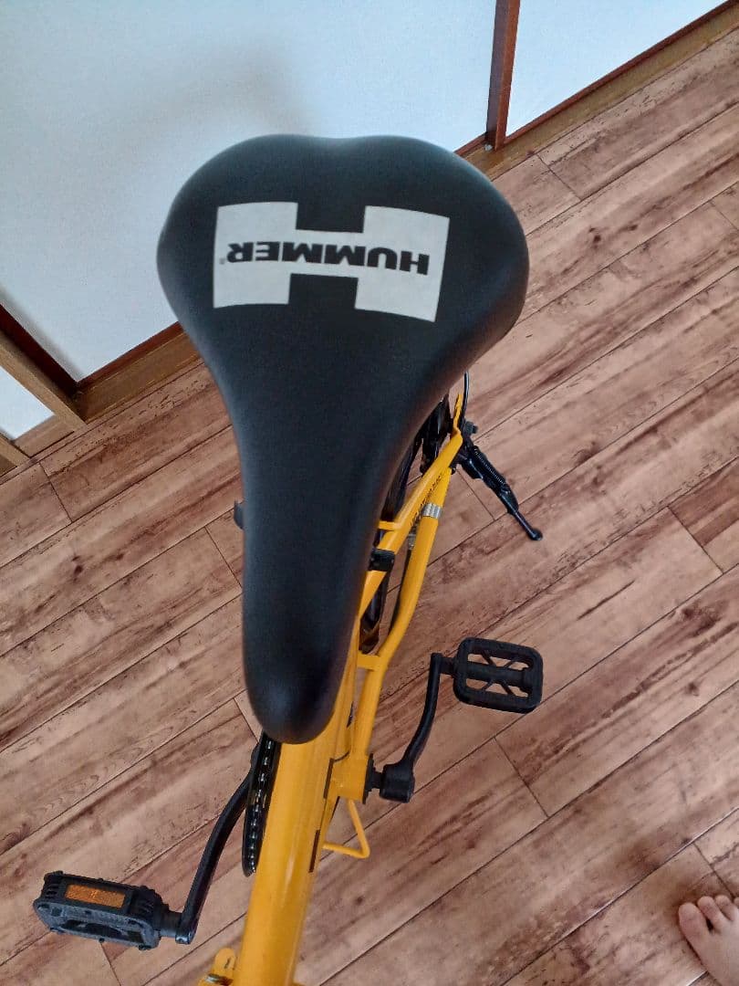 HUMMER　折りたたみ自転車　イエロー　20インチ　6段変速ギア　ジャンク