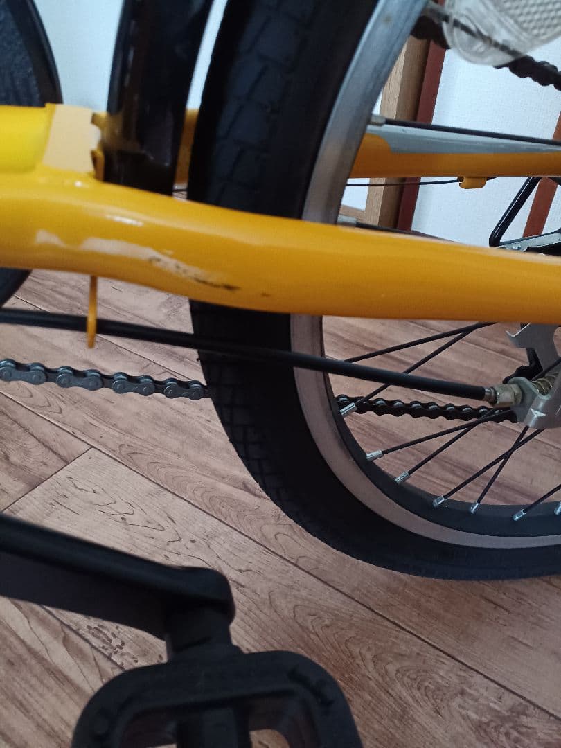 HUMMER　折りたたみ自転車　イエロー　20インチ　6段変速ギア　ジャンク