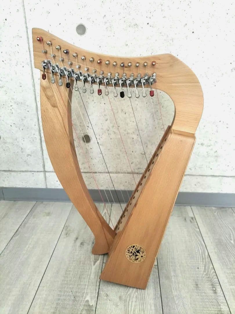 人気のおとつぶハープ　木製　15弦ミニハープ
