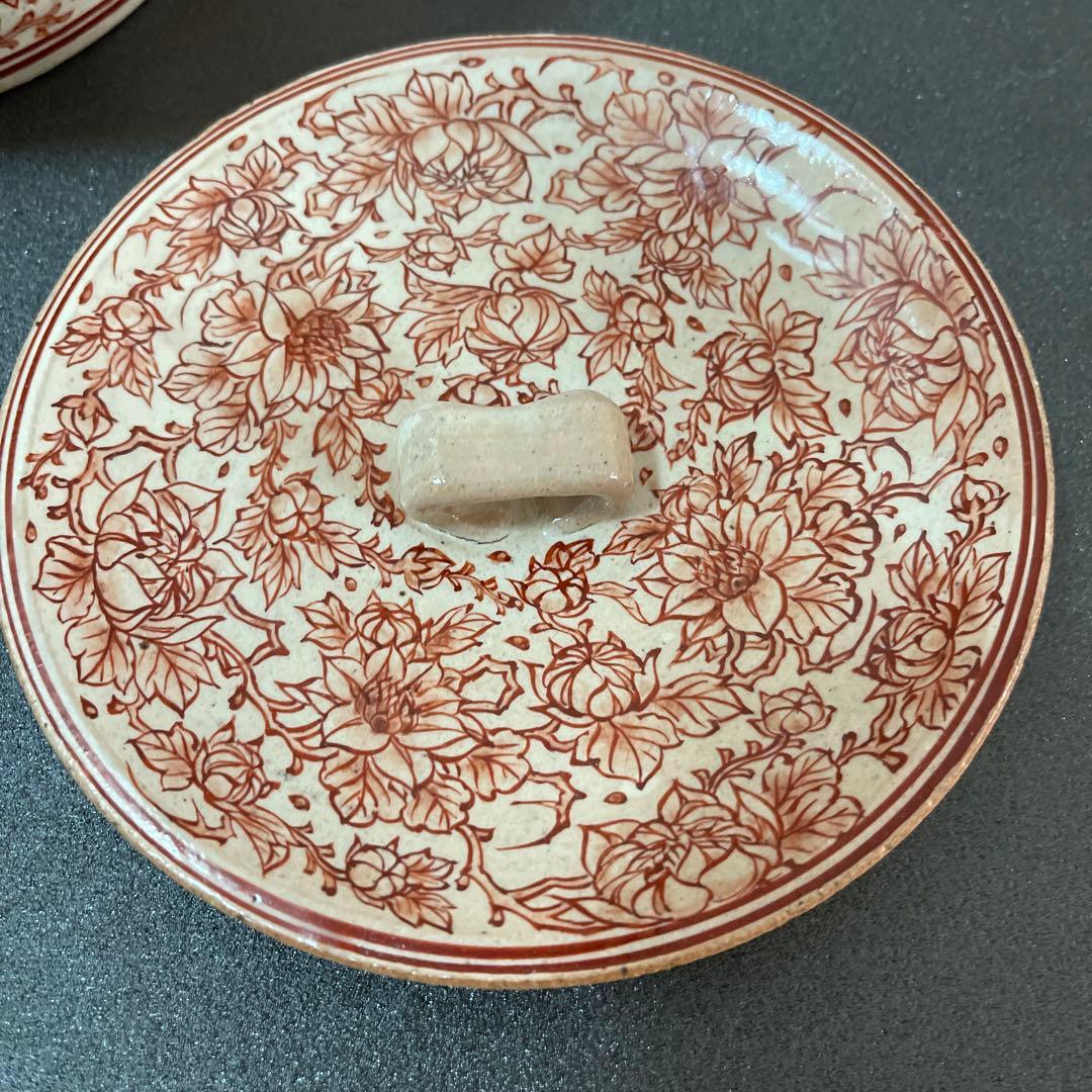 渋草焼　赤絵　茶道具　水差し　六代目　渋草柳造作