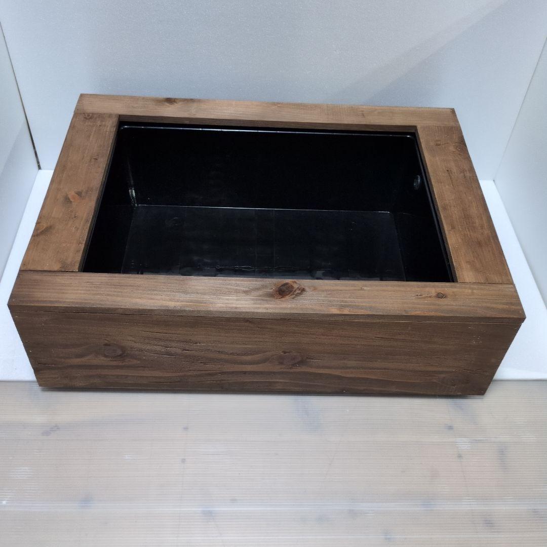 NV22 杉板カバーセット　オーバーフロー加工　木枠　ビオトープ　メダカ