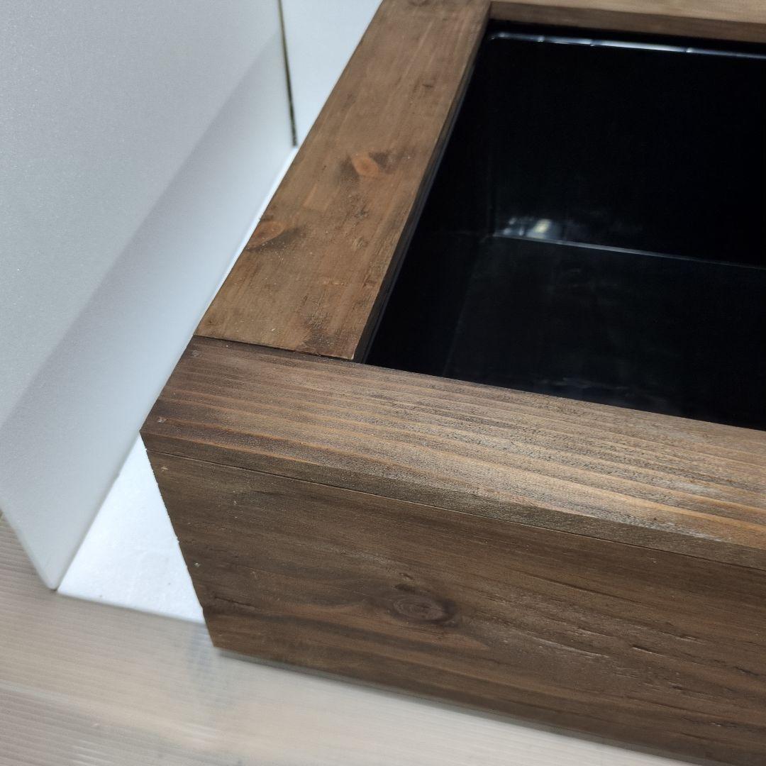 NV22 杉板カバーセット　オーバーフロー加工　木枠　ビオトープ　メダカ