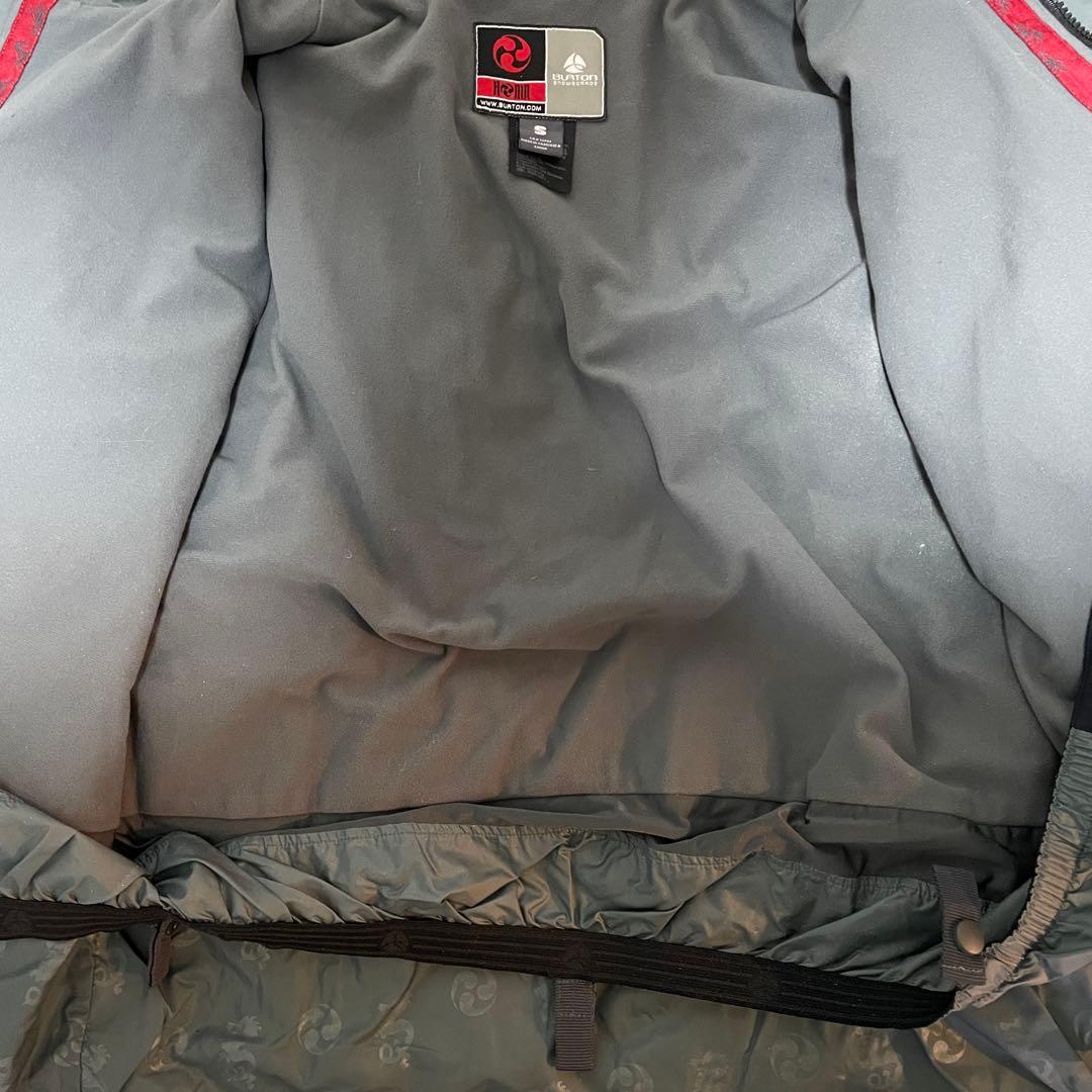 Burtonバートンスキーウェアスノーボードジャケット紺ネイビー灰色グレー刺繍
