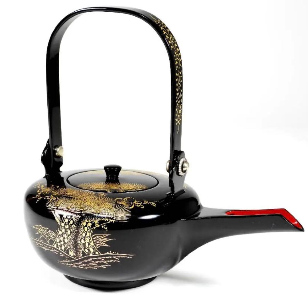 【専用】輪島塗　屠蘇器　本漆　沈金　松鶴亀紋 盃　銚子　盆　木製 ２点セット