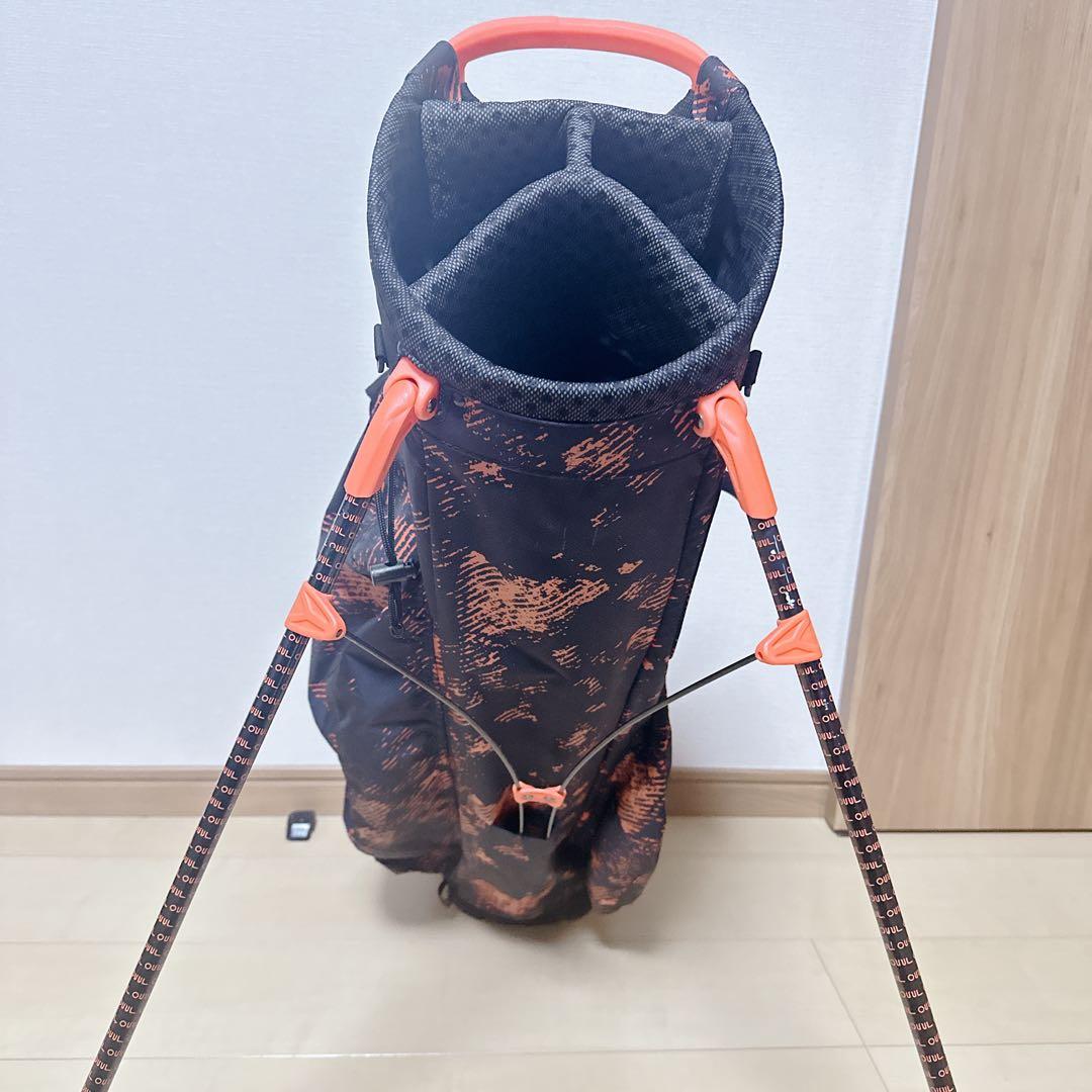 未使用級 OUUL オウル スタンド式 軽量 キャディバッグ 9型 4分割