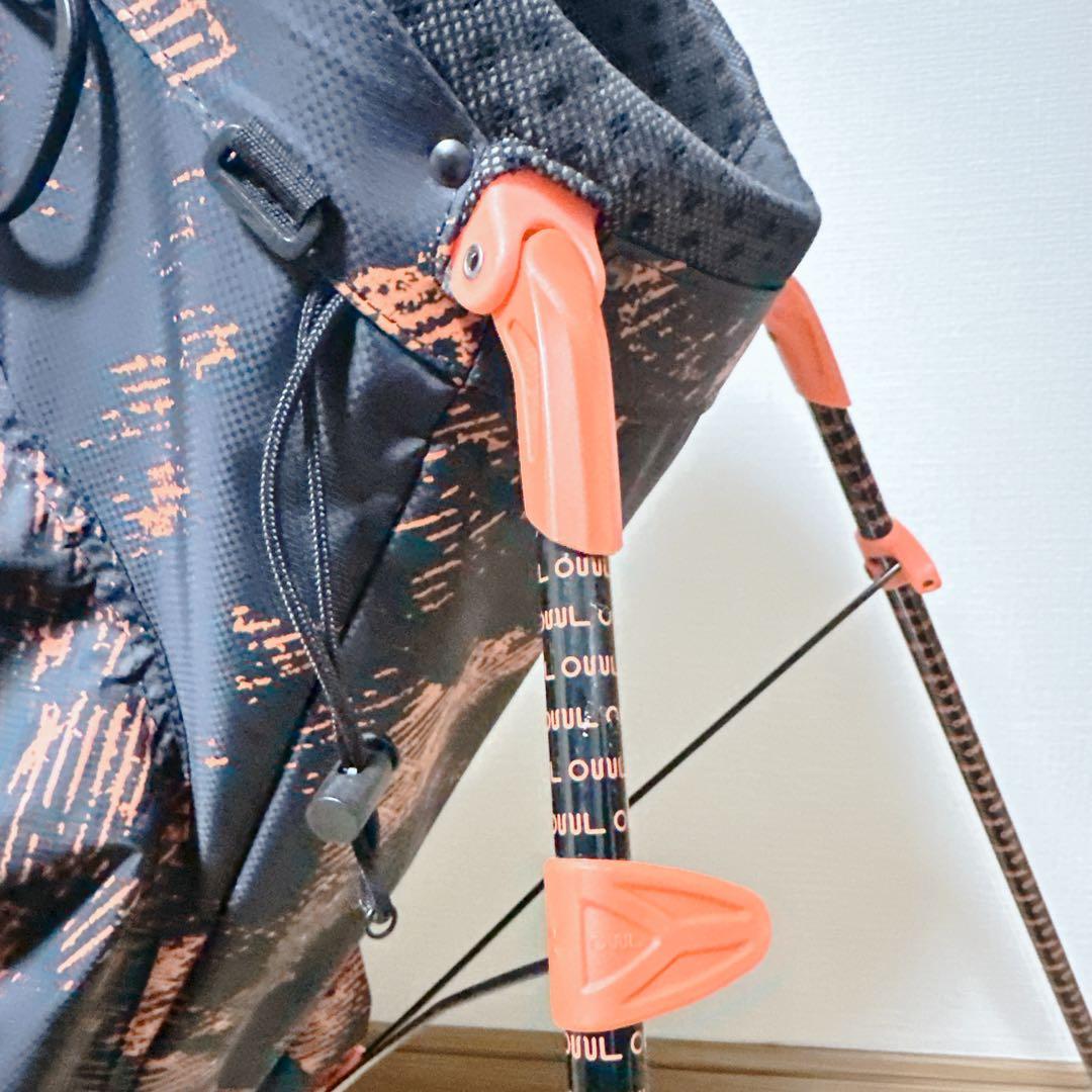 未使用級 OUUL オウル スタンド式 軽量 キャディバッグ 9型 4分割