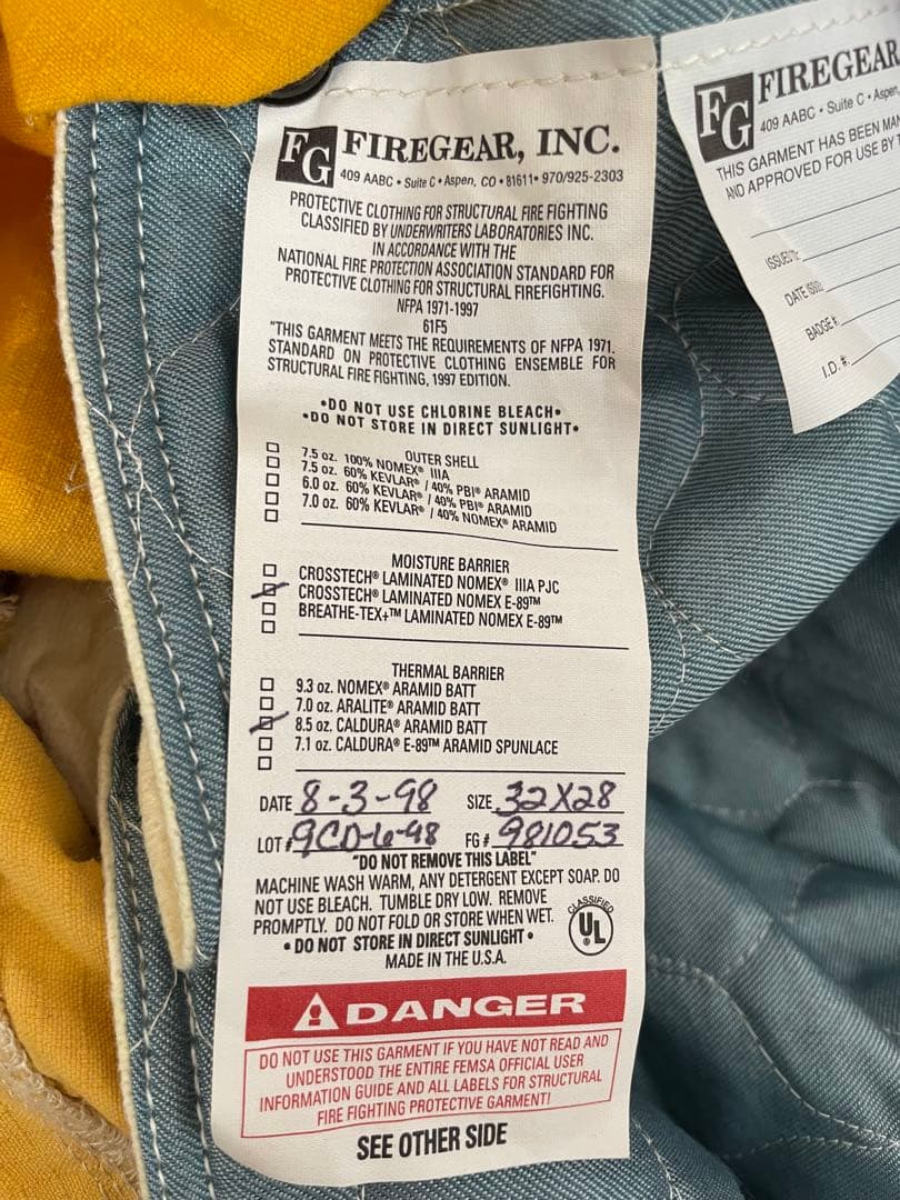 防火服　下衣　ズボン　M〜L 消防