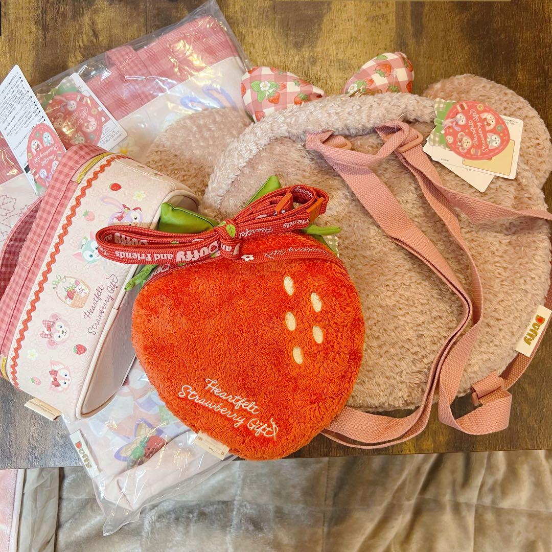 ディズニー ダッフィー&フレンズ ハートフェルトストロベリーギフト 4点セット