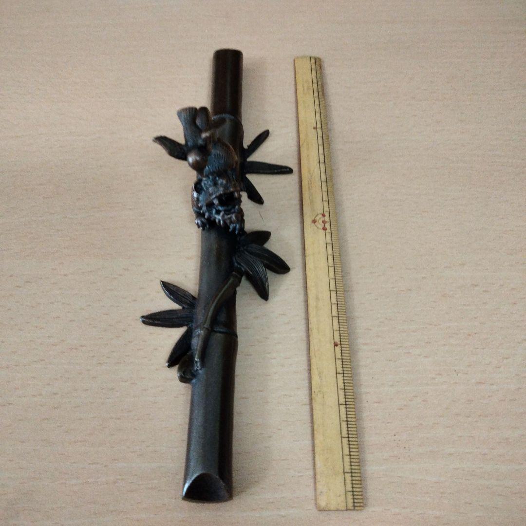 竹に虎 　青銅製文鎮　下尾治彦 　文鎮⑦