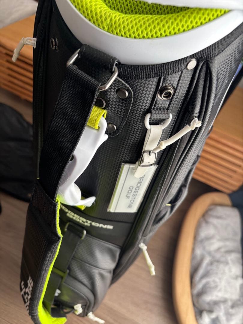 【美品】BRIDGESTONE ゴルフバッグ 黒/黄緑