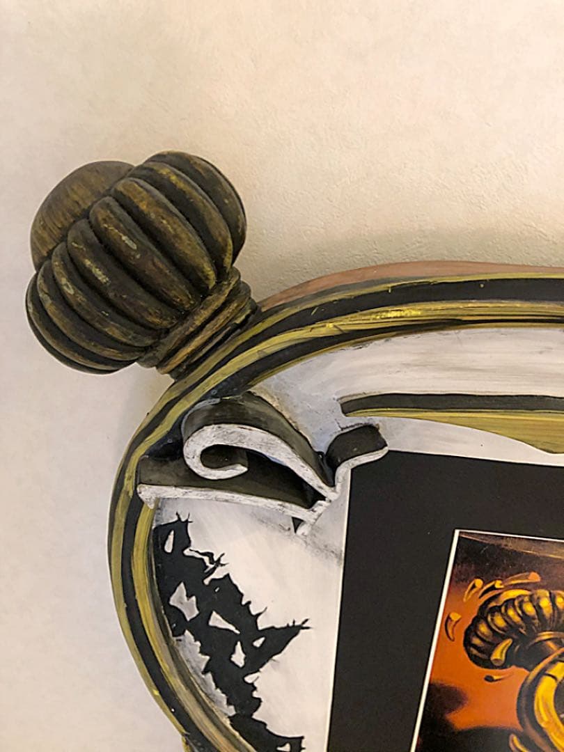 額装 絵画 希少 サルバトーリ ダリ風 レリーフ 木製縁 変額 処分価格