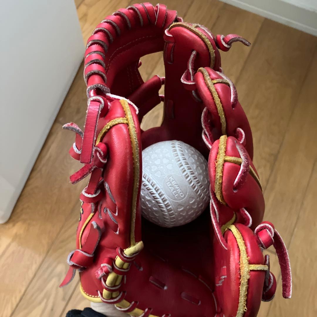 MizunoPro 軟式グローブ レッド 収納袋付き