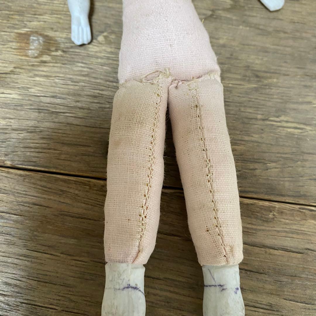 ドイツアンティーク チャイナヘッドドール 18.5cm ブロンド