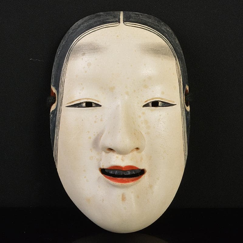能面　能楽　雅楽　木彫　小面　在銘　C　R6841