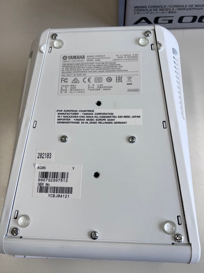 Yamaha AG06 オーディオミキサー