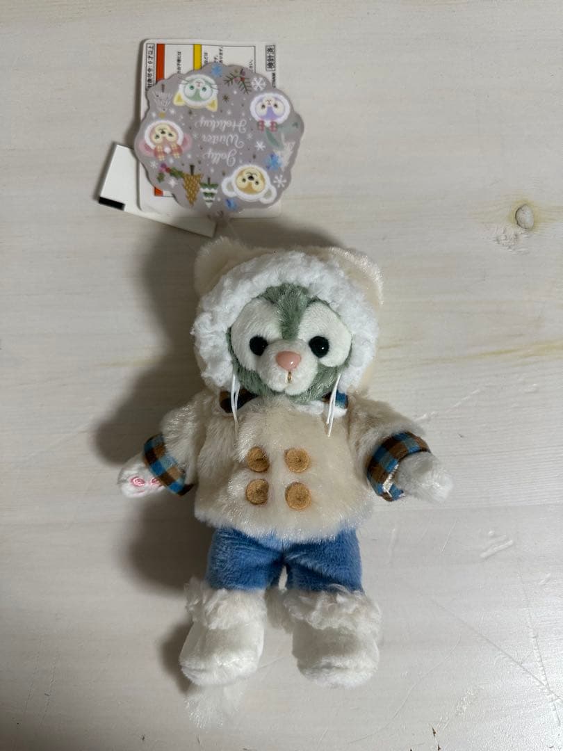 ダッフィー＆フレンズ ウィンターホリデー タグ付き ぬいぐるみバッジ セット売り