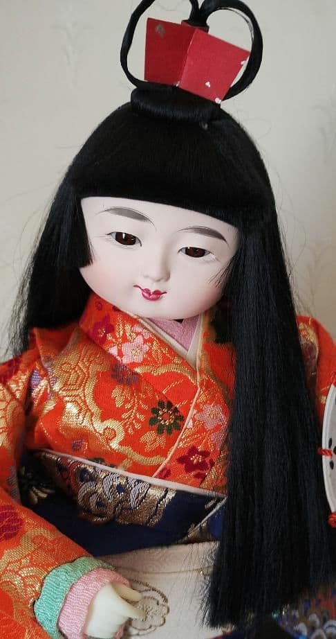 市松人形 「つづみ」ガラスケース入り　わらべ人形　明日香人形　8号