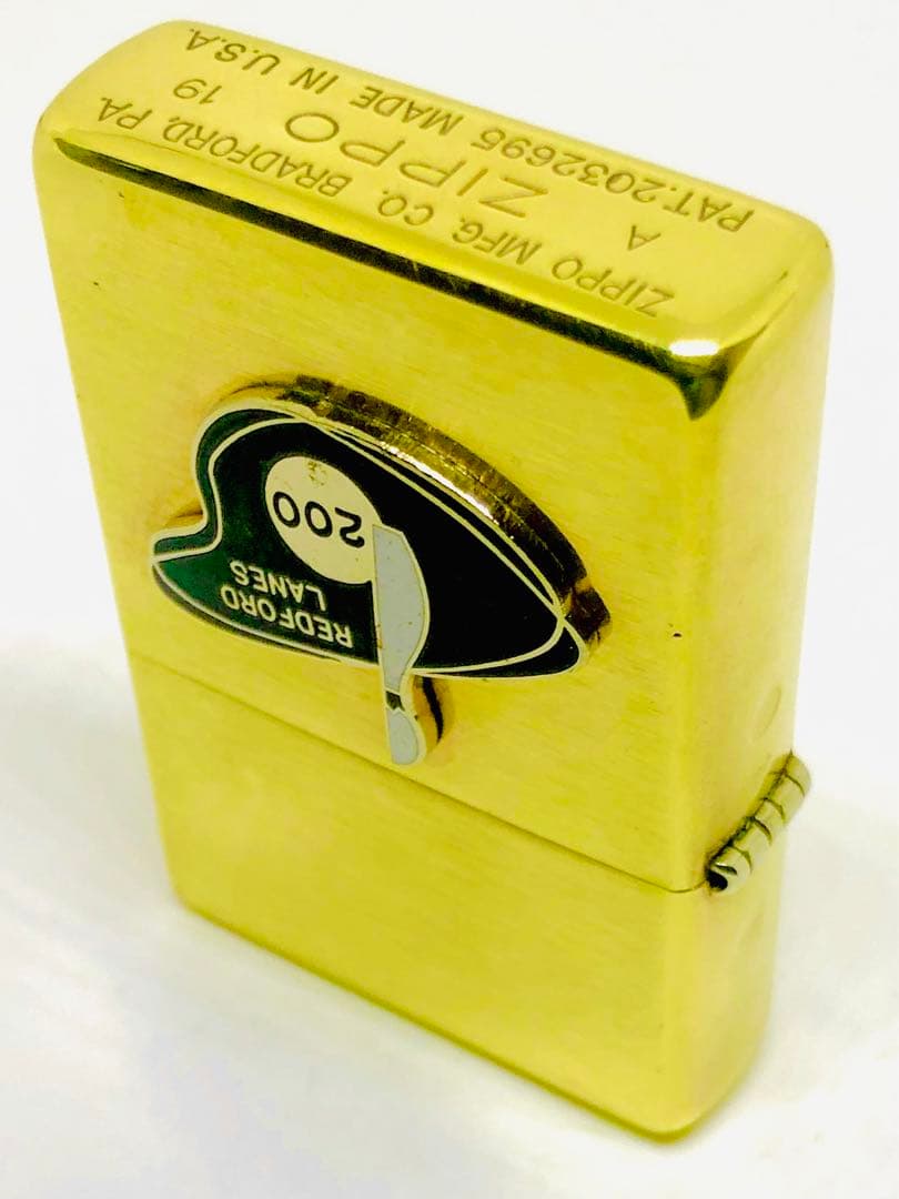 ロカビリー50sスタイル♠︎キドニー ♠︎ エナメル七宝♠︎真鍮／金色zippo®︎美品