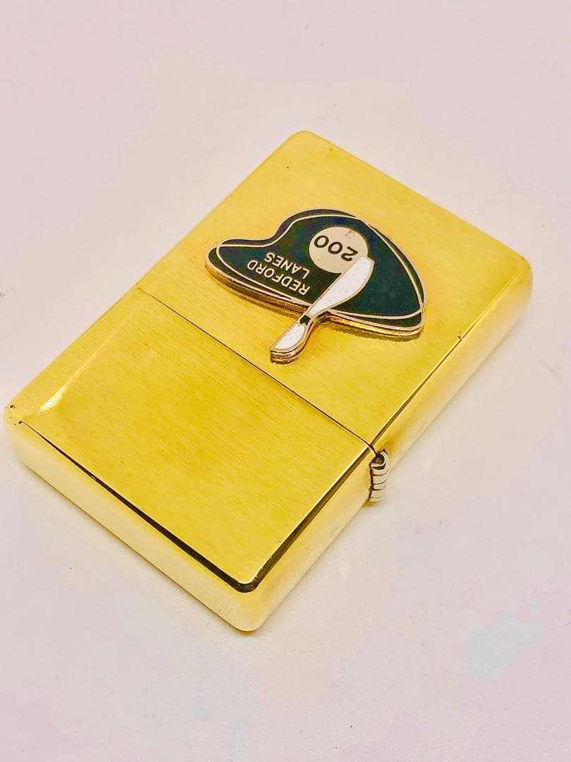 ロカビリー50sスタイル♠︎キドニー ♠︎ エナメル七宝♠︎真鍮／金色zippo®︎美品